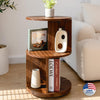 KAYMILY Round End Tables, Mid Century Modern 3 Tier Side Table for Living Room, Bedroom & Office